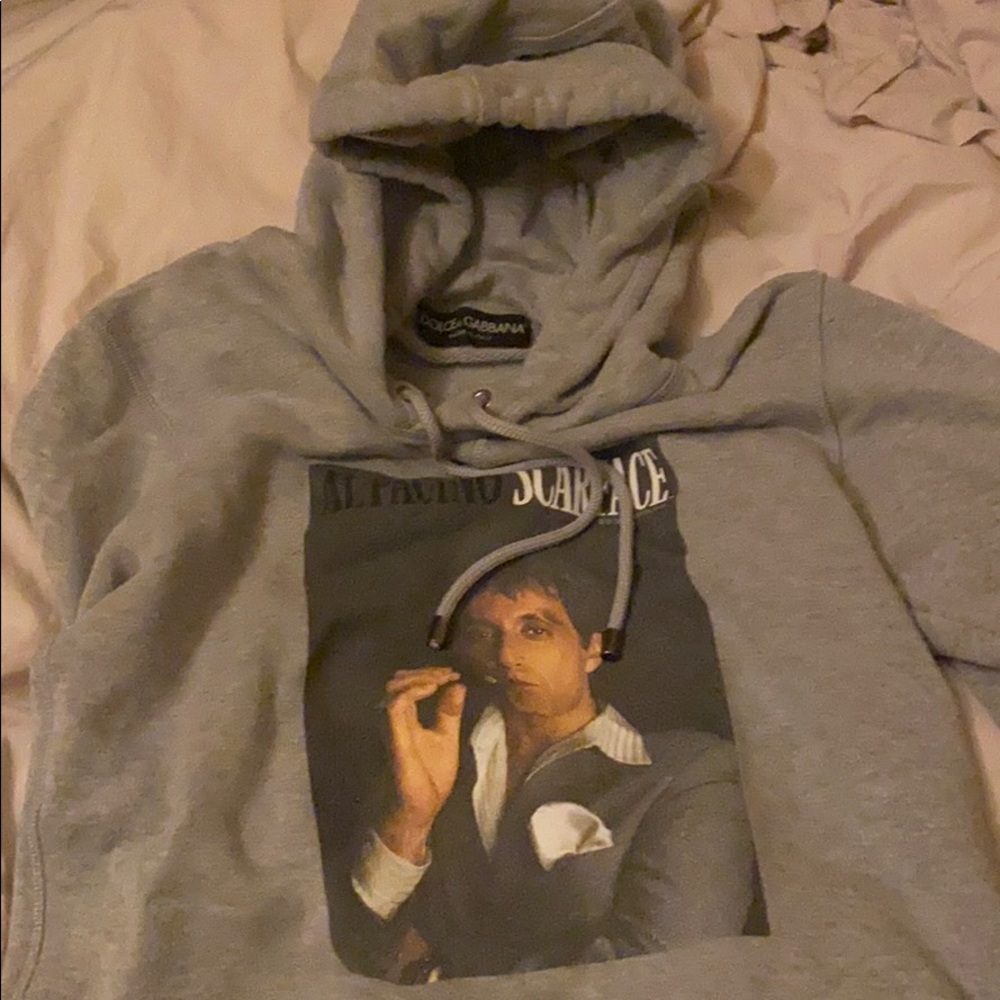 Dolce & Gabbana Grey Hoodie Scarface Small (women)